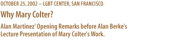 Why Mary Colter?