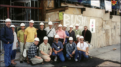 Conference group tours Fallon Building